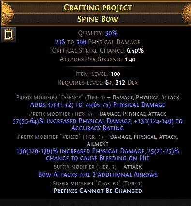 ts bow craft legion 3.7 : r/pathofexile 